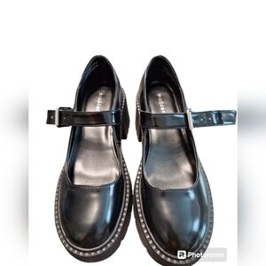 Madden Girl Womens Mary Hane Platform Loafer Black 7M